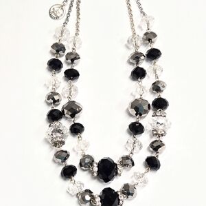 vintage TRAFARI CROWN Aurora Boralis  Crystal necklace